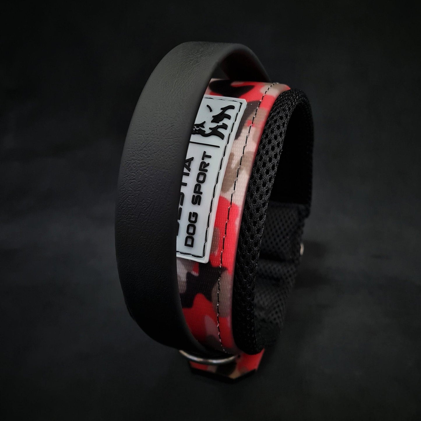 BESTIA DOG SPORT HANDLE COLLAR RED CAMO for sale - High quality Training gear | Mufaal.com