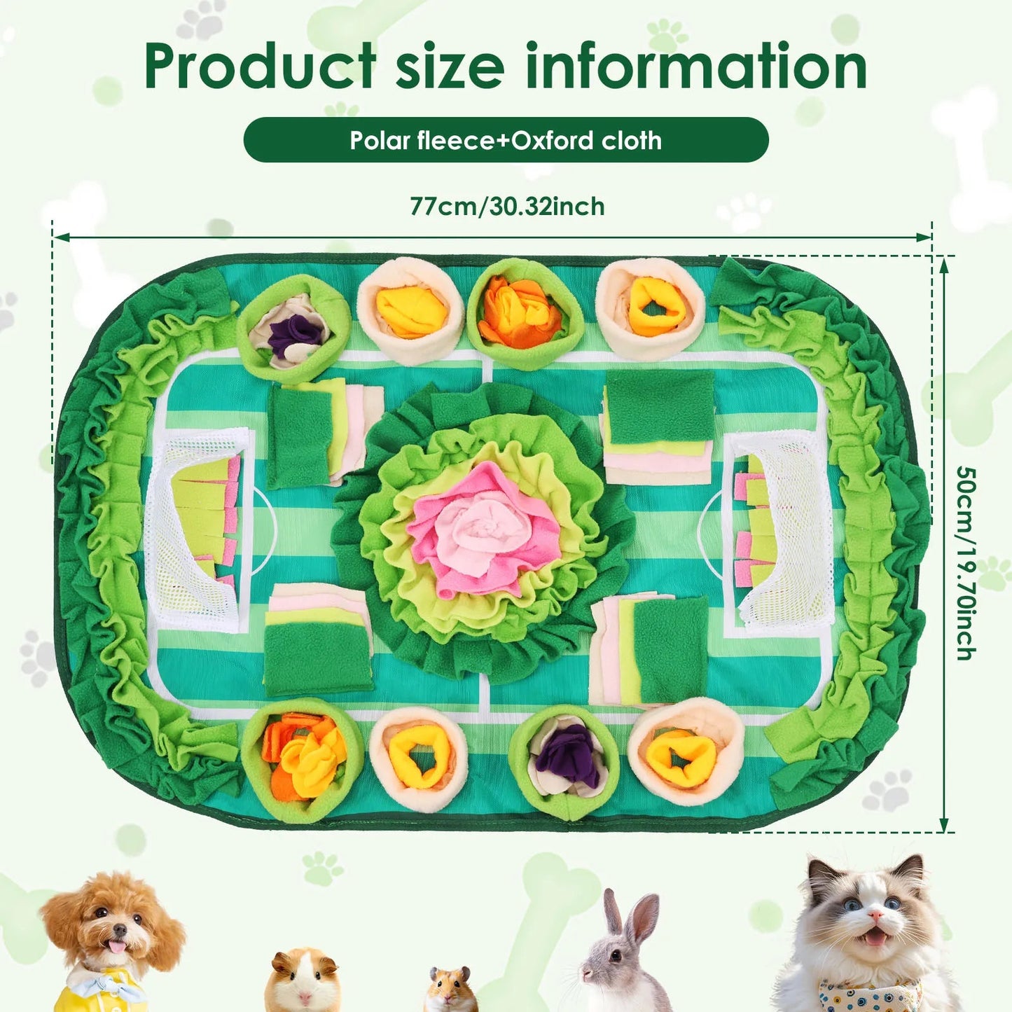 Large Dog Snuffle Mat – Interactive Feeding Puzzle for Mental Stimulation & Slow Eating (77x50cm) for sale - High quality | Mufaal.com
