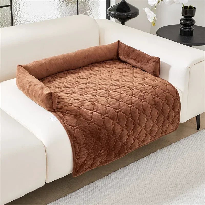 Soft 2-in-1 dog sofa bed and blanket by Mufaal.com, designed as an anti-anxiety pet mat for couch and floor use.