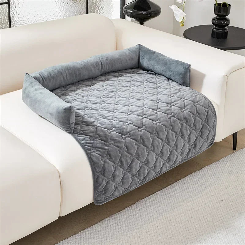 Soft 2-in-1 dog sofa bed and blanket by Mufaal.com, designed as an anti-anxiety pet mat for couch and floor use.
