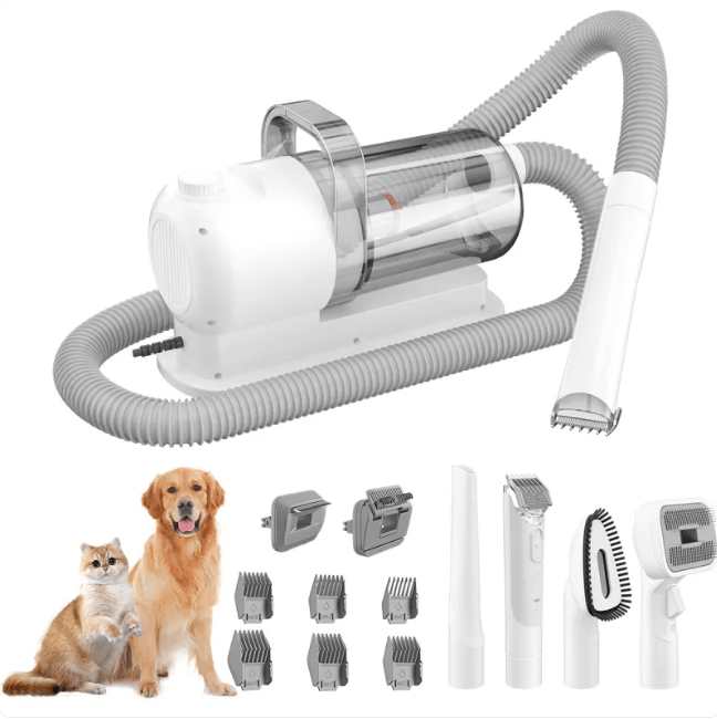 All - in - One Pet Grooming Vacuum Kit – Dog & Cat Hair Clipper with Suction, Professional Grooming System with Combs & Accessories, Low Mess Pet Grooming Tool for sale - High quality | Mufaal.com