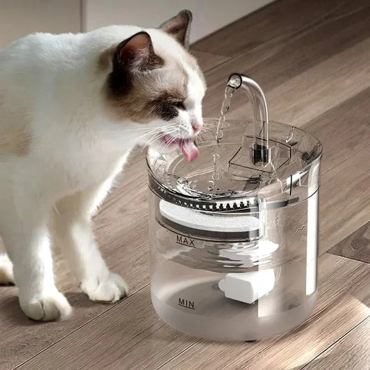 Automatic Cat Water Fountain 2L – Ultra Quiet Pet Water Dispenser with Charcoal Filter & Flowing Water System for sale - High quality | Mufaal.com