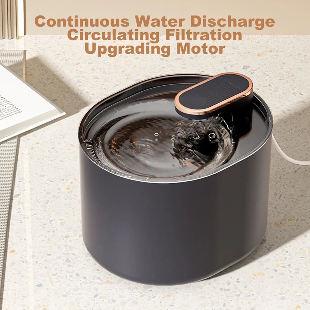 Automatic Cat Water Fountain 3L – Ultra Quiet Pet Fountain with Triple Filtration & LED Light for sale - High quality | Mufaal.com
