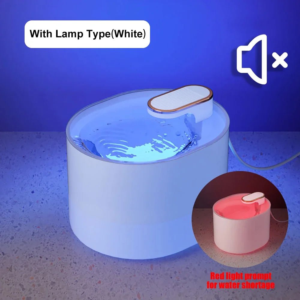 Automatic Cat Water Fountain 3L – Ultra Quiet Pet Fountain with Triple Filtration & LED Light for sale - High quality | Mufaal.com