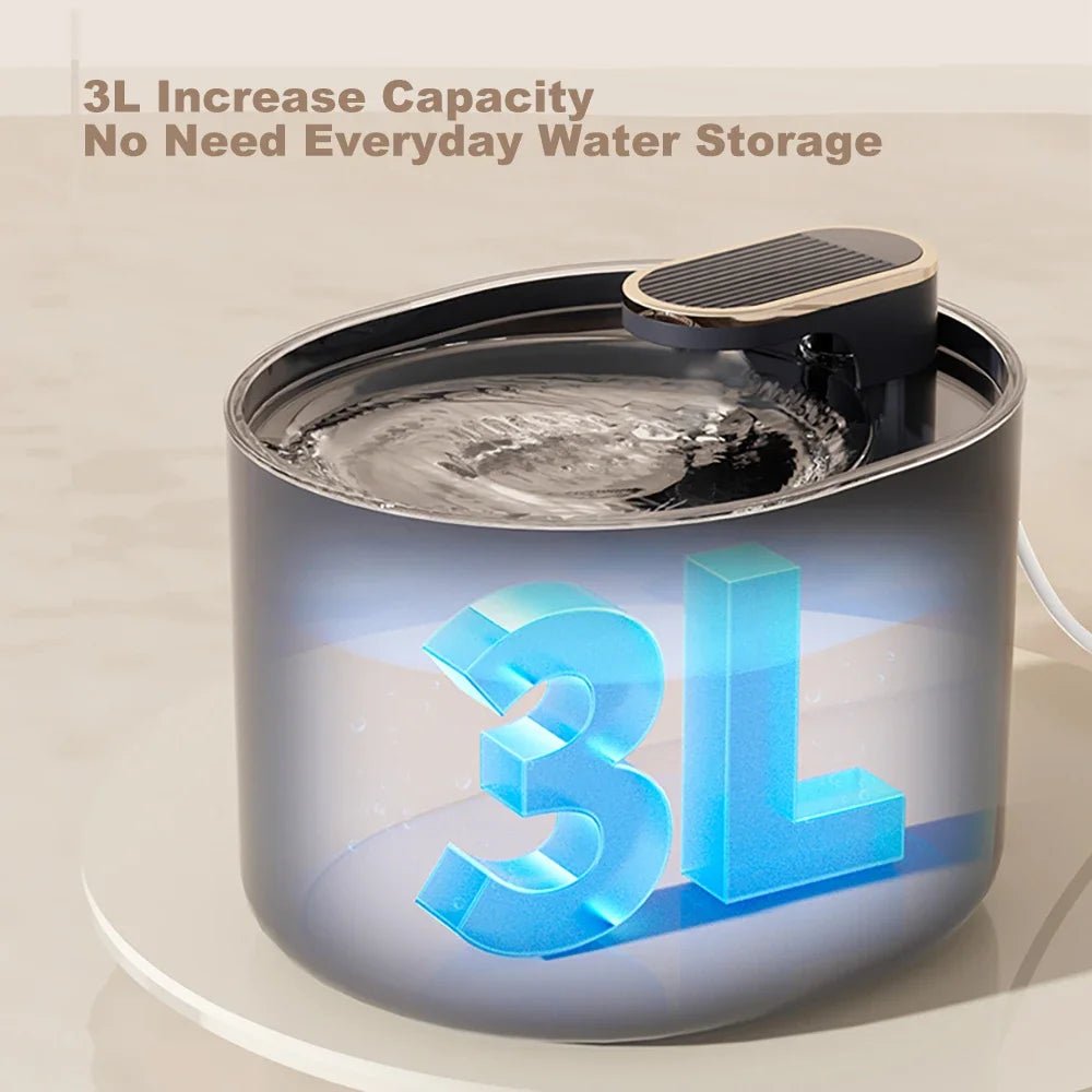 Automatic Cat Water Fountain 3L – Ultra Quiet Pet Fountain with Triple Filtration & LED Light for sale - High quality | Mufaal.com