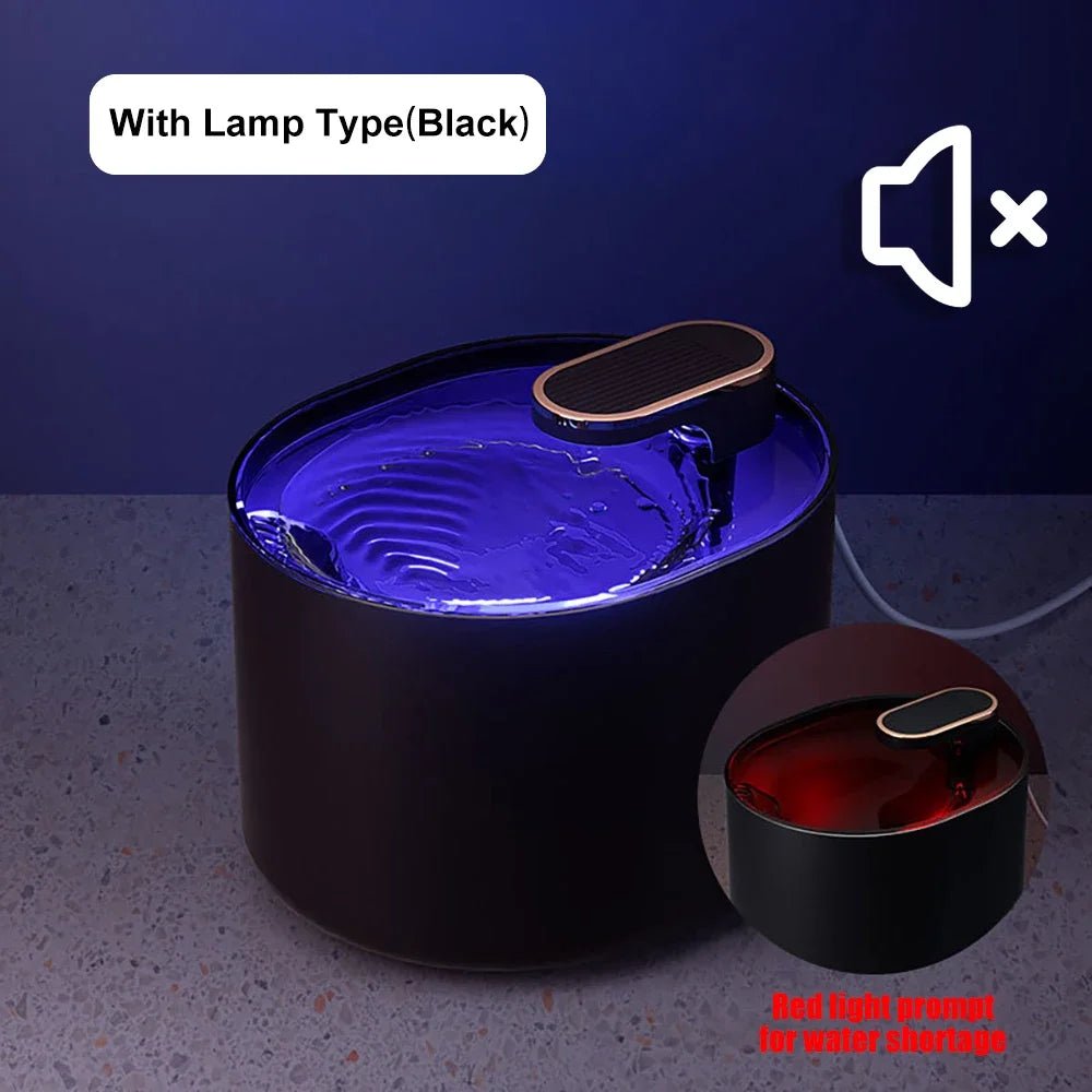 Automatic Cat Water Fountain 3L – Ultra Quiet Pet Fountain with Triple Filtration & LED Light for sale - High quality | Mufaal.com