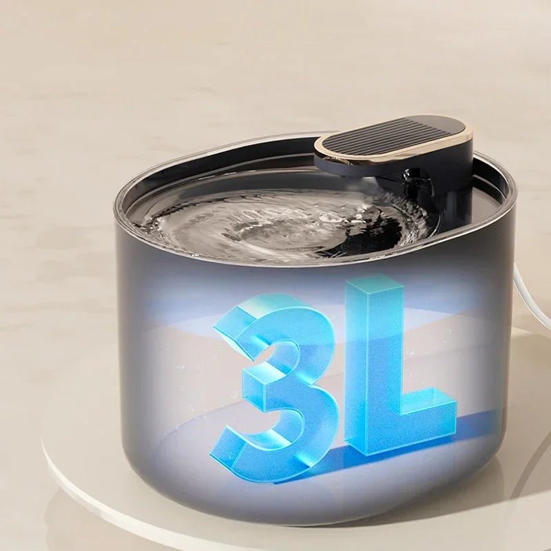 Automatic Cat Water Fountain 3L – Ultra Quiet Pet Water Dispenser with 4 - Layer Filtration & Dual Flow System for sale - High quality | Mufaal.com