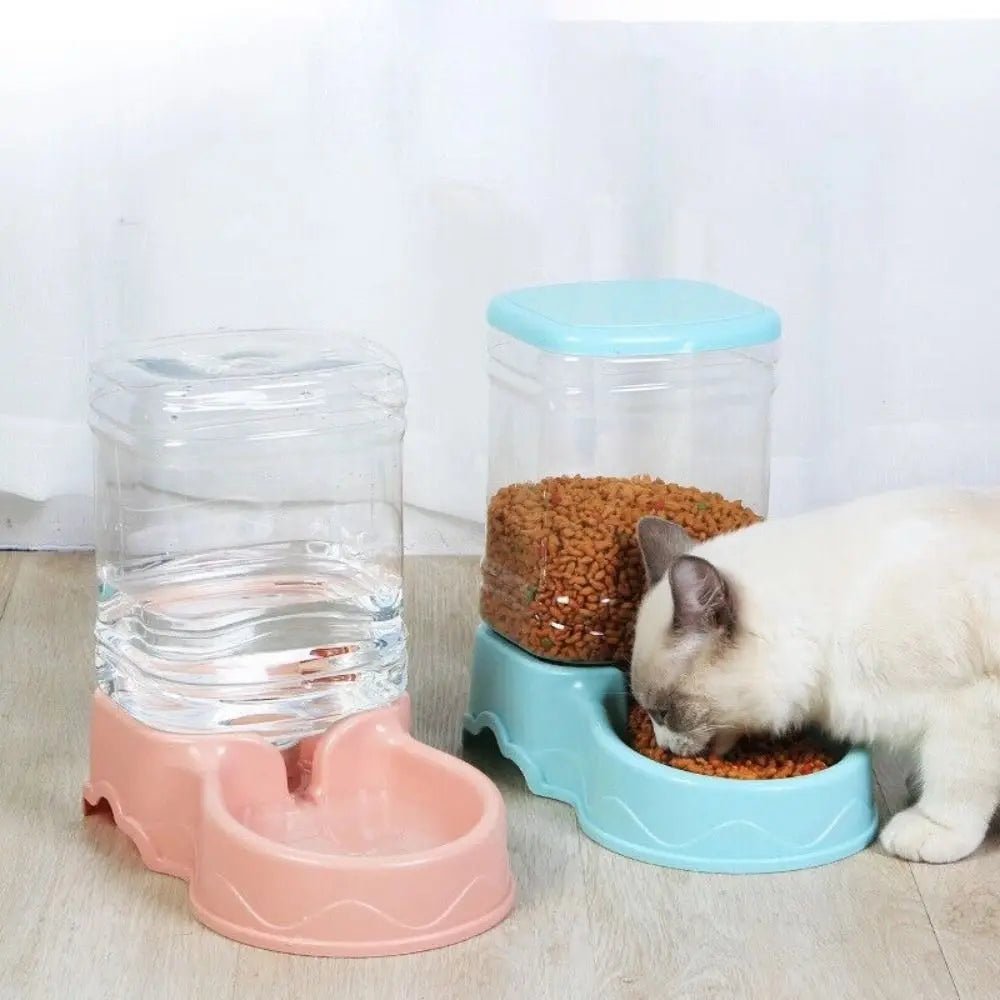 Automatic Pet Feeder & Water Dispenser 3.8L – Gravity Food & Water Bowl for Cats & Dogs for sale - High quality | Mufaal.com