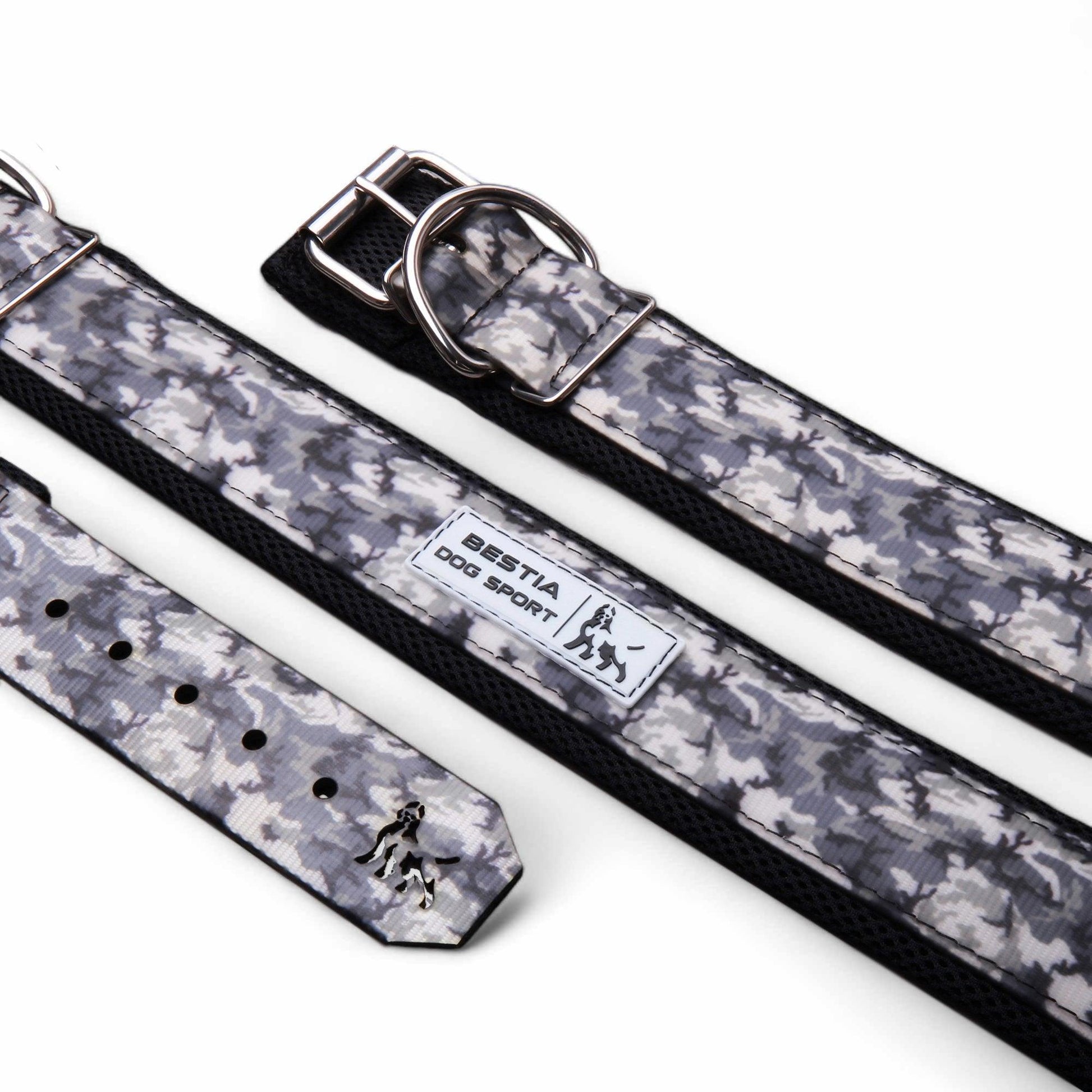 BESTIA DOG SPORT COLLAR GREY CAMO for sale - High quality Training gear | Mufaal.com