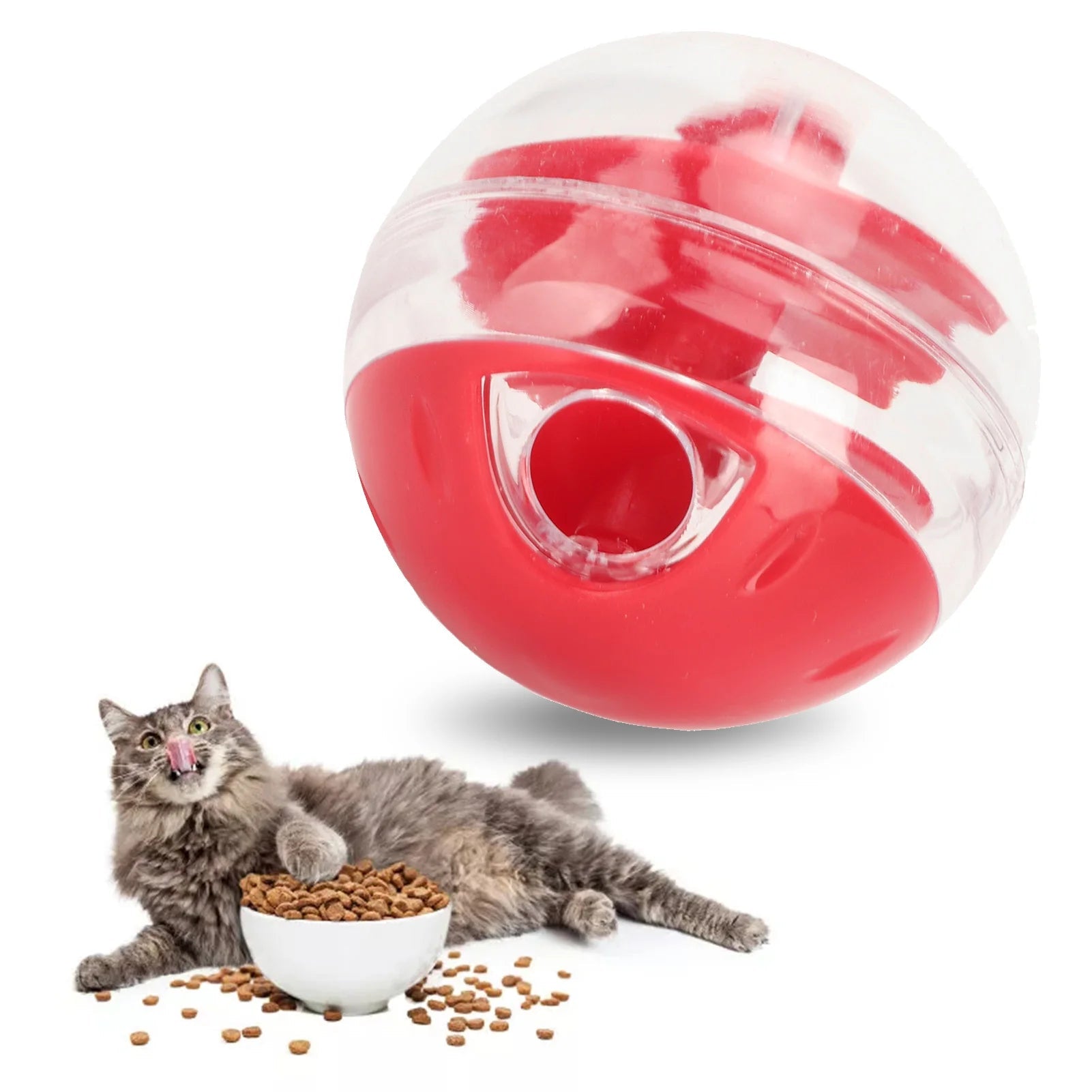 Cat Treat Dispensing Ball – Interactive Slow Feeder Toy for Kittens (Anti - Boredom & Weight Control) for sale - High quality | Mufaal.com