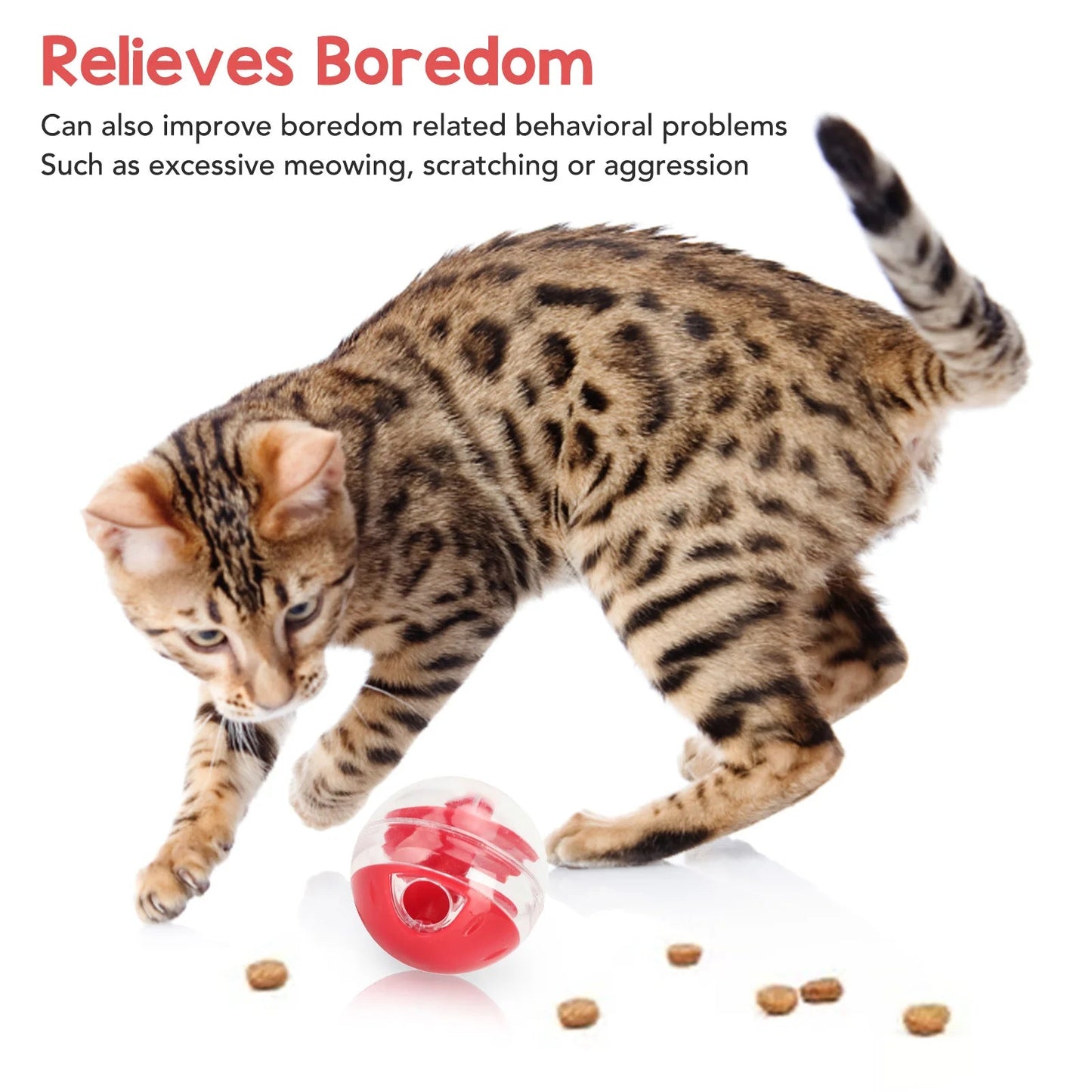 Cat Treat Dispensing Ball – Interactive Slow Feeder Toy for Kittens (Anti - Boredom & Weight Control) for sale - High quality | Mufaal.com