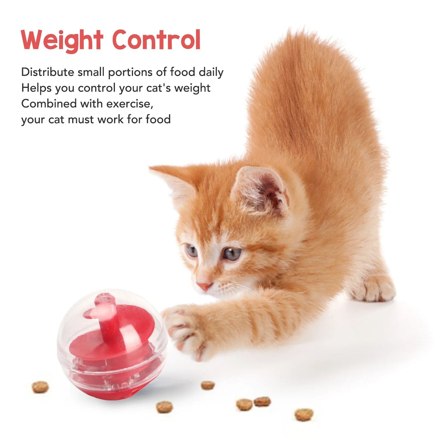 Cat Treat Dispensing Ball – Interactive Slow Feeder Toy for Kittens (Anti - Boredom & Weight Control) for sale - High quality | Mufaal.com