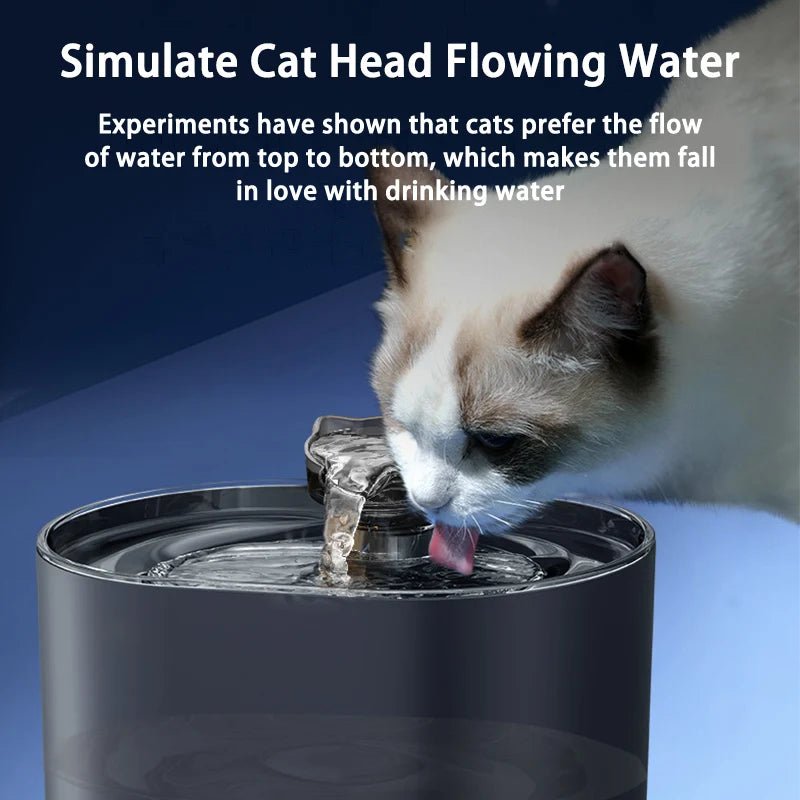 Cat Water Fountain 2.2L – Ultra Silent Automatic Pet Fountain with Triple Filtration System for sale - High quality | Mufaal.com