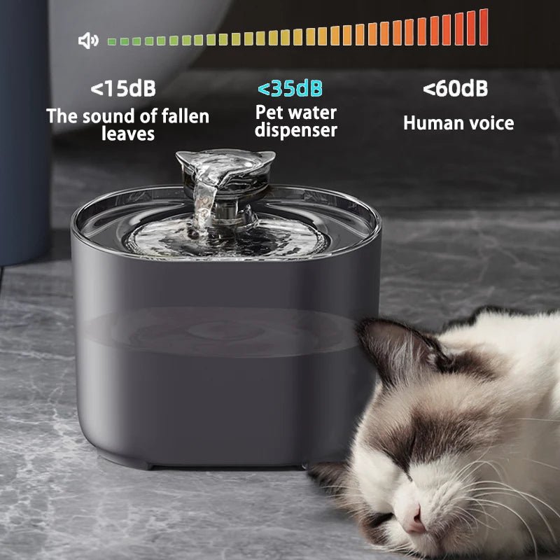 Cat Water Fountain 2.2L – Ultra Silent Automatic Pet Fountain with Triple Filtration System for sale - High quality | Mufaal.com