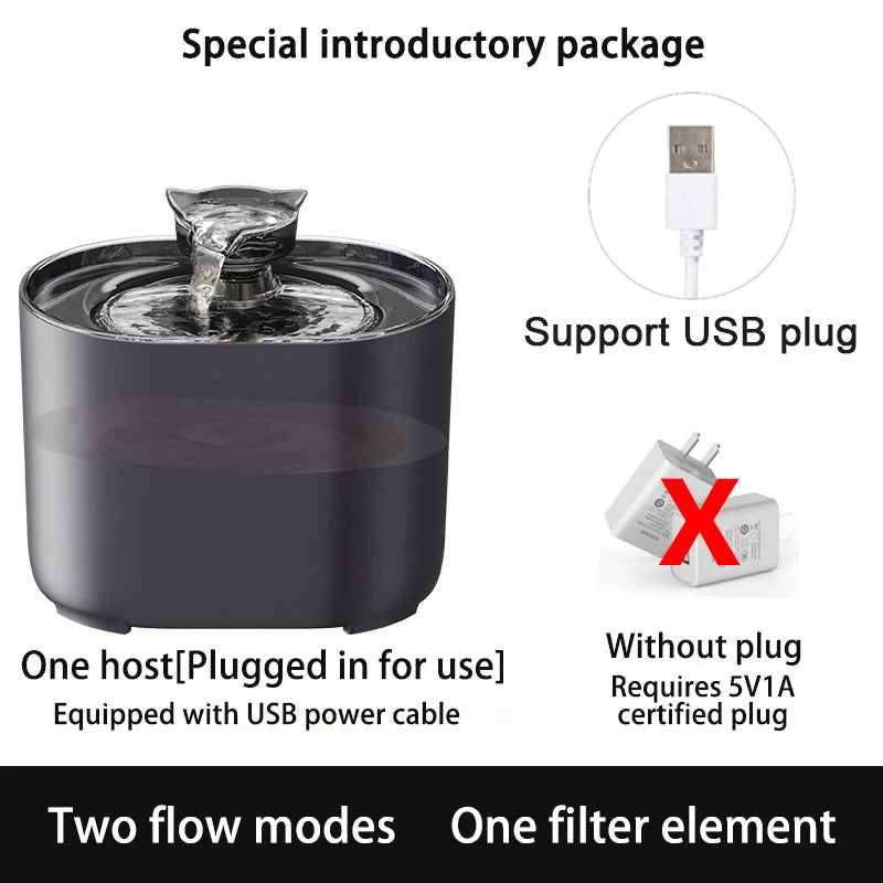 Cat Water Fountain 2.2L – Ultra Silent Automatic Pet Fountain with Triple Filtration System for sale - High quality | Mufaal.com