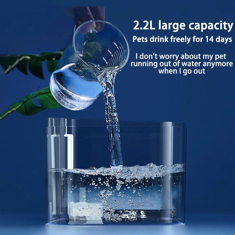 Cat Water Fountain 2.2L – Ultra Silent Automatic Pet Fountain with Triple Filtration System for sale - High quality | Mufaal.com