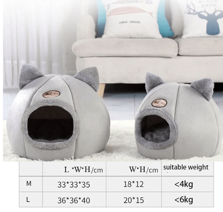 CozyNest Large Winter Cat Sofa Bed – Fully Enclosed Warm Cat House, Plush Insulated Cat Bed, Cozy Pet Sofa for Indoor Cats, Cold - Proof Sleeping Nest for sale - High quality | Mufaal.com