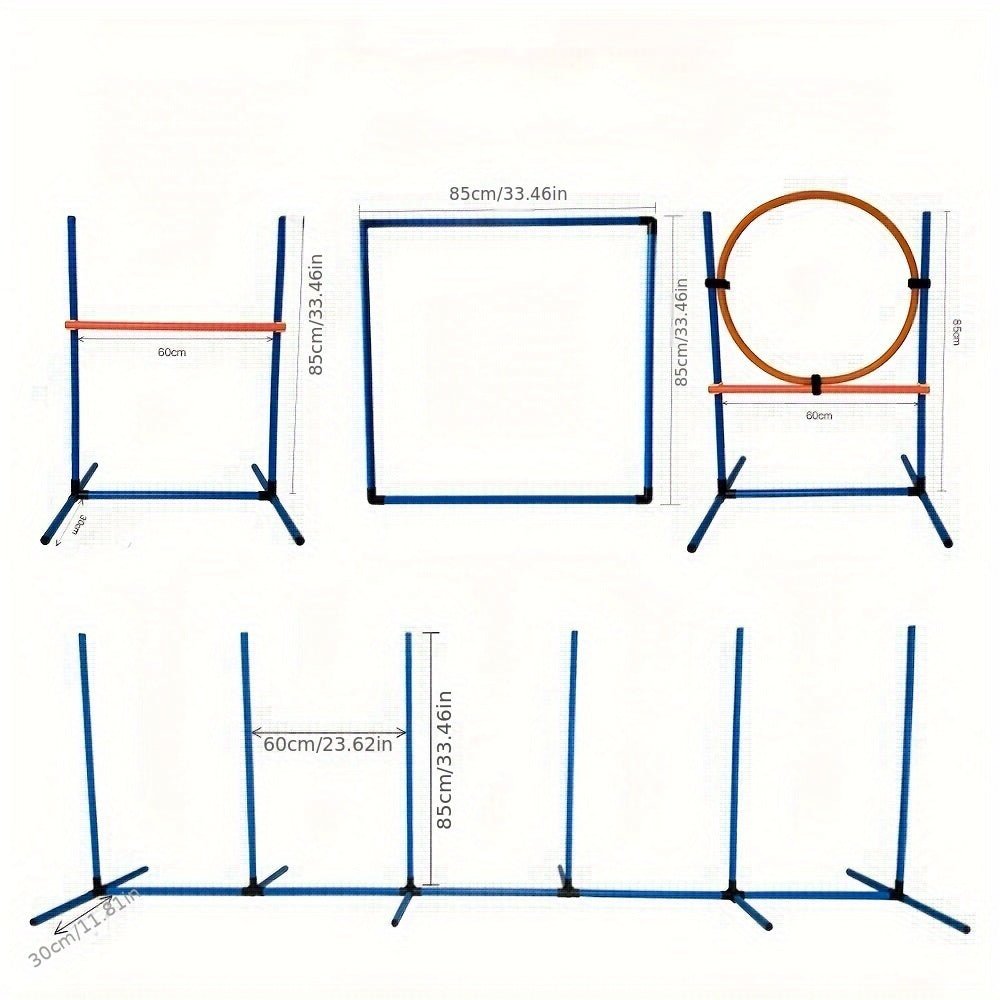 Dog Agility Training Set – Complete Obedience & Fitness Kit with Jumps, Tunnel & Weave Poles for sale - High quality Dog Supplies | Mufaal.com