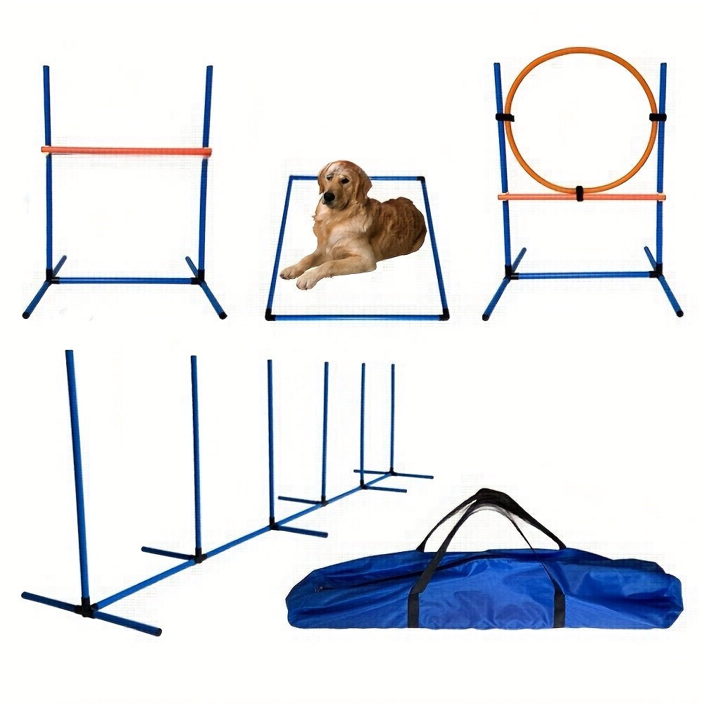 Dog Agility Training Set – Complete Obedience & Fitness Kit with Jumps, Tunnel & Weave Poles for sale - High quality Dog Supplies | Mufaal.com