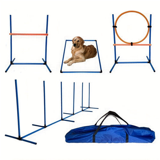Dog Agility Training Set – Complete Obedience & Fitness Kit with Jumps, Tunnel & Weave Poles for sale - High quality Dog Supplies | Mufaal.com