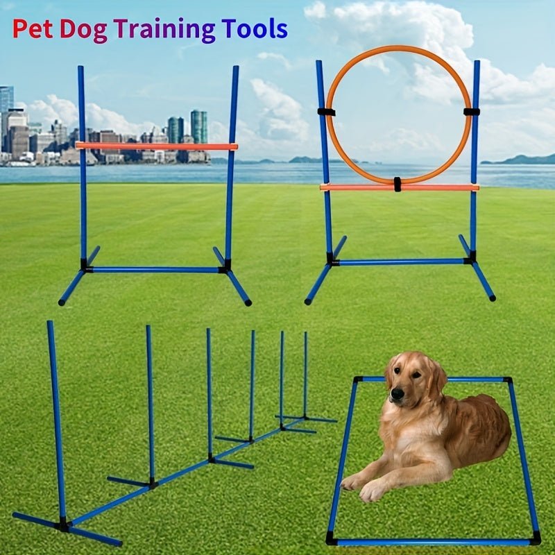 Dog Agility Training Set – Complete Obedience & Fitness Kit with Jumps, Tunnel & Weave Poles for sale - High quality Dog Supplies | Mufaal.com