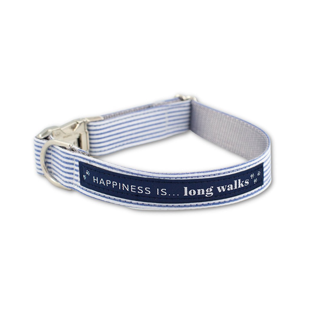 Dog Long Walks Striped Blue Collar for sale - High quality Dog Accessories | Mufaal.com