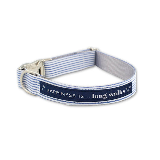 Dog Long Walks Striped Blue Collar for sale - High quality Dog Accessories | Mufaal.com