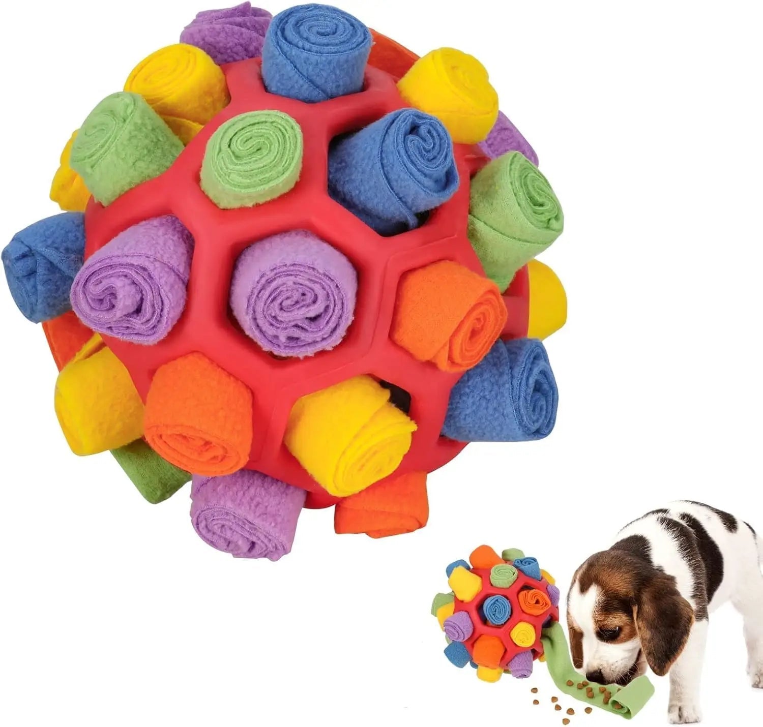 Dog Snuffle Ball Toy – Interactive Treat Puzzle for Mental Stimulation, Anxiety Relief & Energy Release for sale - High quality | Mufaal.com
