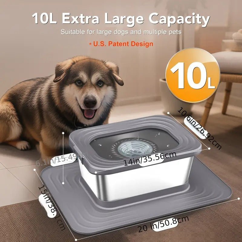Dog Stainless Steel Water Bowl with Mat for sale - High quality Dog Supplies | Mufaal.com