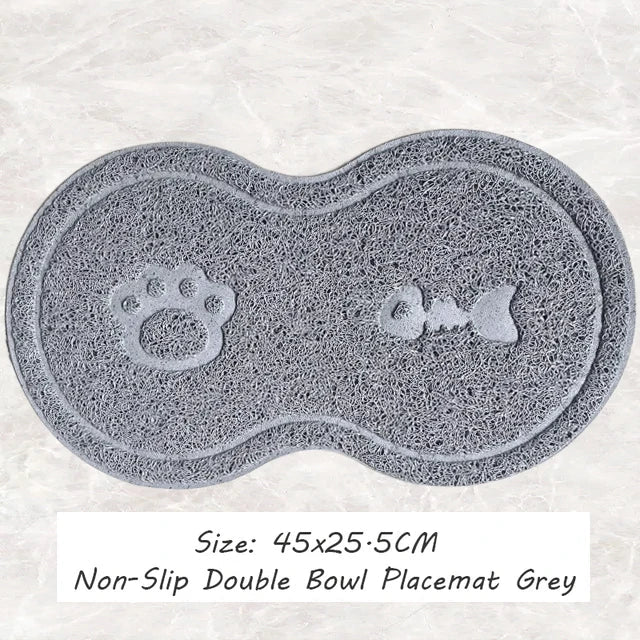 Ceramic elevated double pet bowl for cats and small dogs with anti-spill design and stylish ergonomic stand.
