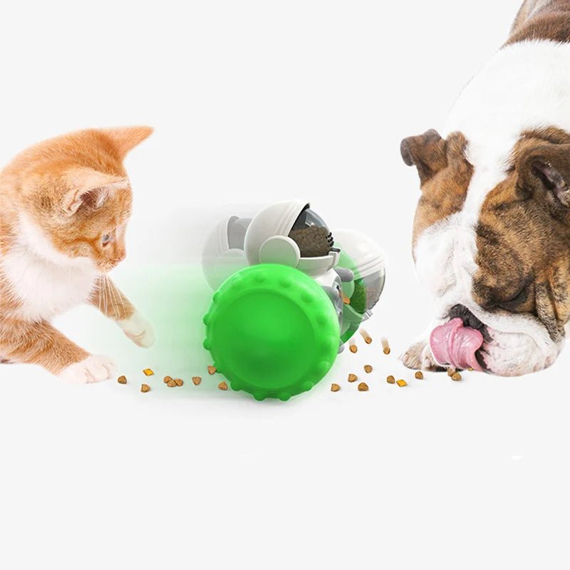 Interactive Dog Puzzle Toy – Treat Dispensing Tumbler Slow Feeder for Dogs & Cats (IQ Training Toy) for sale - High quality | Mufaal.com