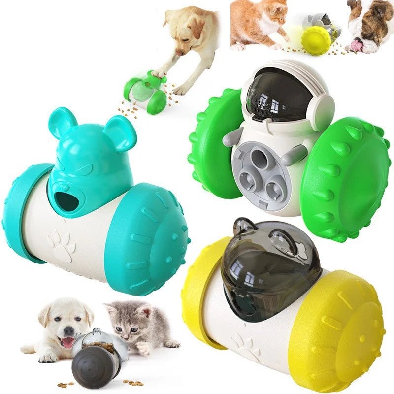 Interactive Dog Puzzle Toy – Treat Dispensing Tumbler Slow Feeder for Dogs & Cats (IQ Training Toy) for sale - High quality | Mufaal.com