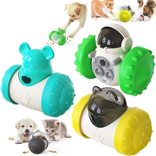 Interactive Dog Puzzle Toy – Treat Dispensing Tumbler Slow Feeder for Dogs & Cats (IQ Training Toy) for sale - High quality | Mufaal.com
