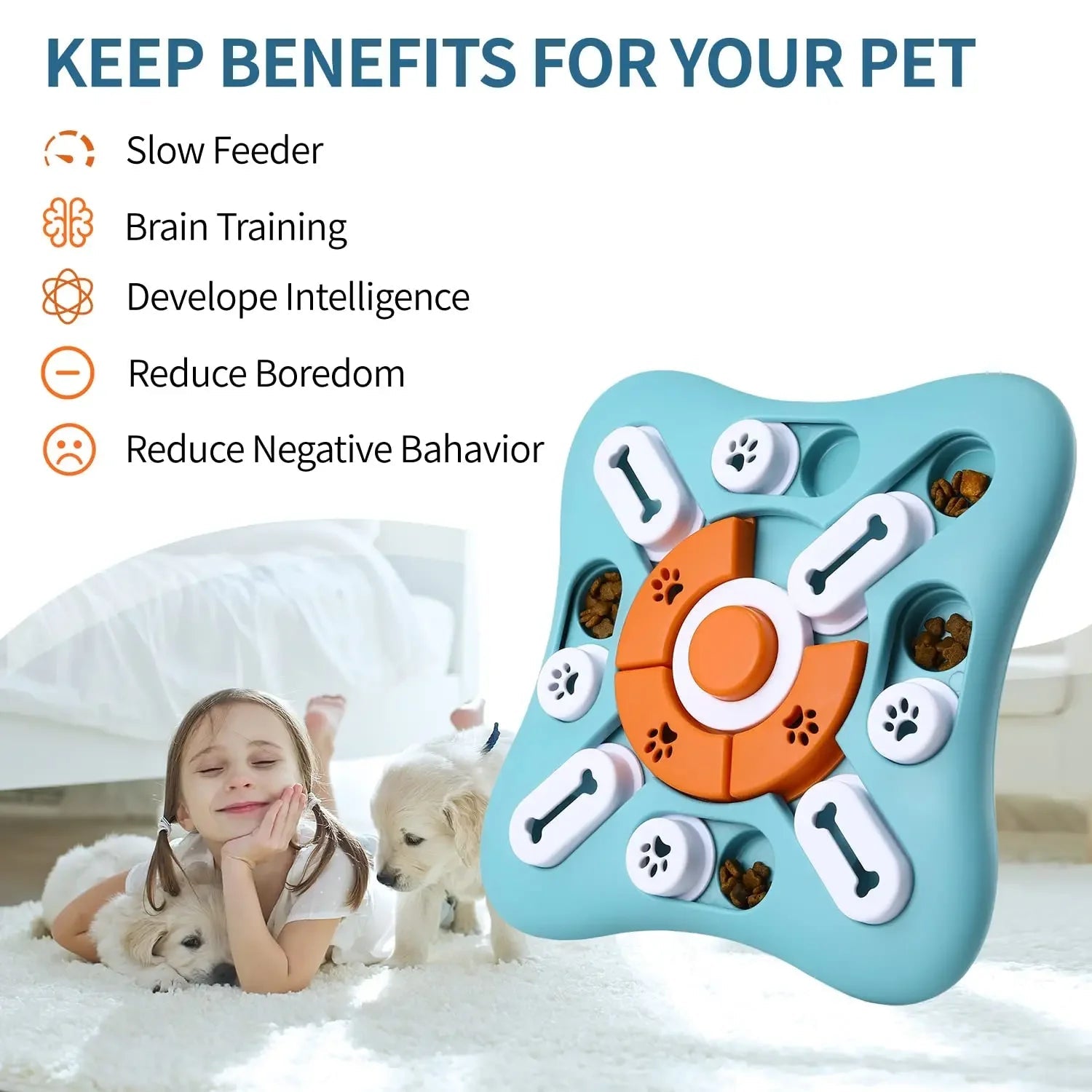 Interactive Dog Treat Dispenser Toy – Adjustable Slow Feeder Ball for Mental Stimulation & Anti - Boredom for sale - High quality | Mufaal.com