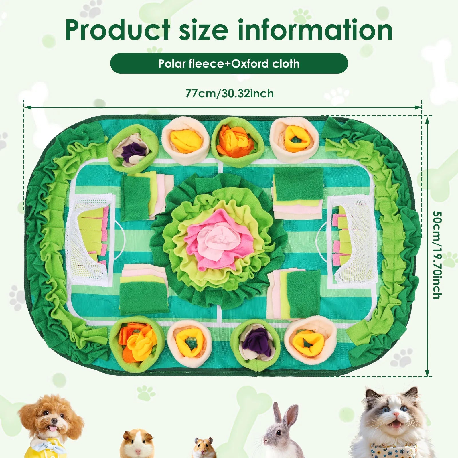 Large Dog Snuffle Mat – Interactive Feeding Puzzle for Mental Stimulation & Slow Eating (77x50cm) for sale - High quality | Mufaal.com