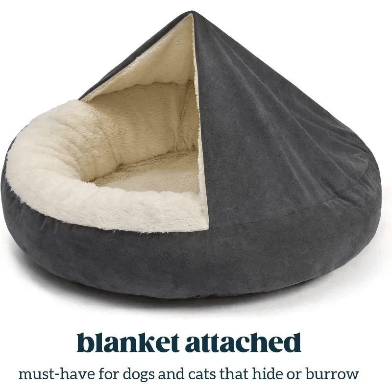 Luxury plush dog bed by Mufaal.com, ultra-soft calming sofa for medium and large dogs with anti-slip bottom and washable fabric.