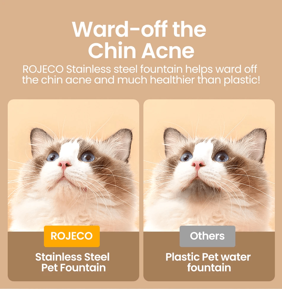 Stainless Steel Cat Water Fountain – Automatic Pet Water Dispenser 2L (Ultra Quiet, Filtered) for sale - High quality | Mufaal.com