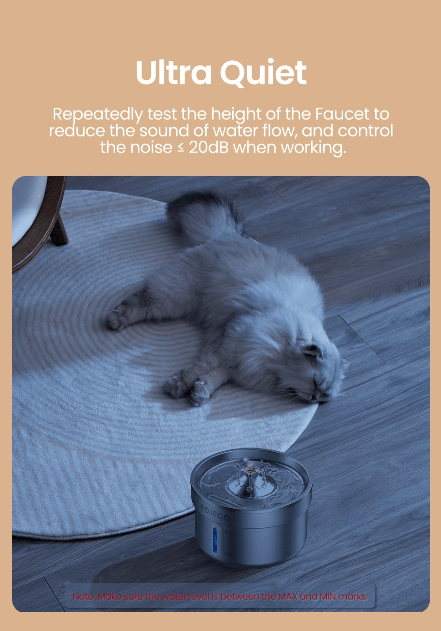 Stainless Steel Cat Water Fountain – Automatic Pet Water Dispenser 2L (Ultra Quiet, Filtered) for sale - High quality | Mufaal.com