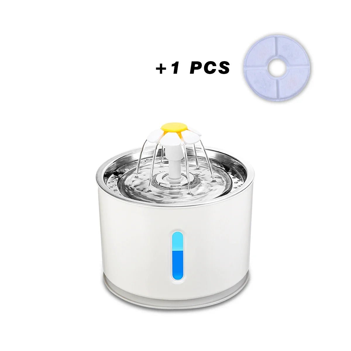 Stainless Steel Cat Water Fountain with LED – Ultra Quiet Automatic Pet Fountain with 360° Flow & Filtration System for sale - High quality | Mufaal.com