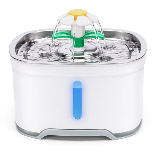 Stainless Steel Cat Water Fountain with LED – Ultra Quiet Automatic Pet Fountain with 360° Flow & Filtration System for sale - High quality | Mufaal.com