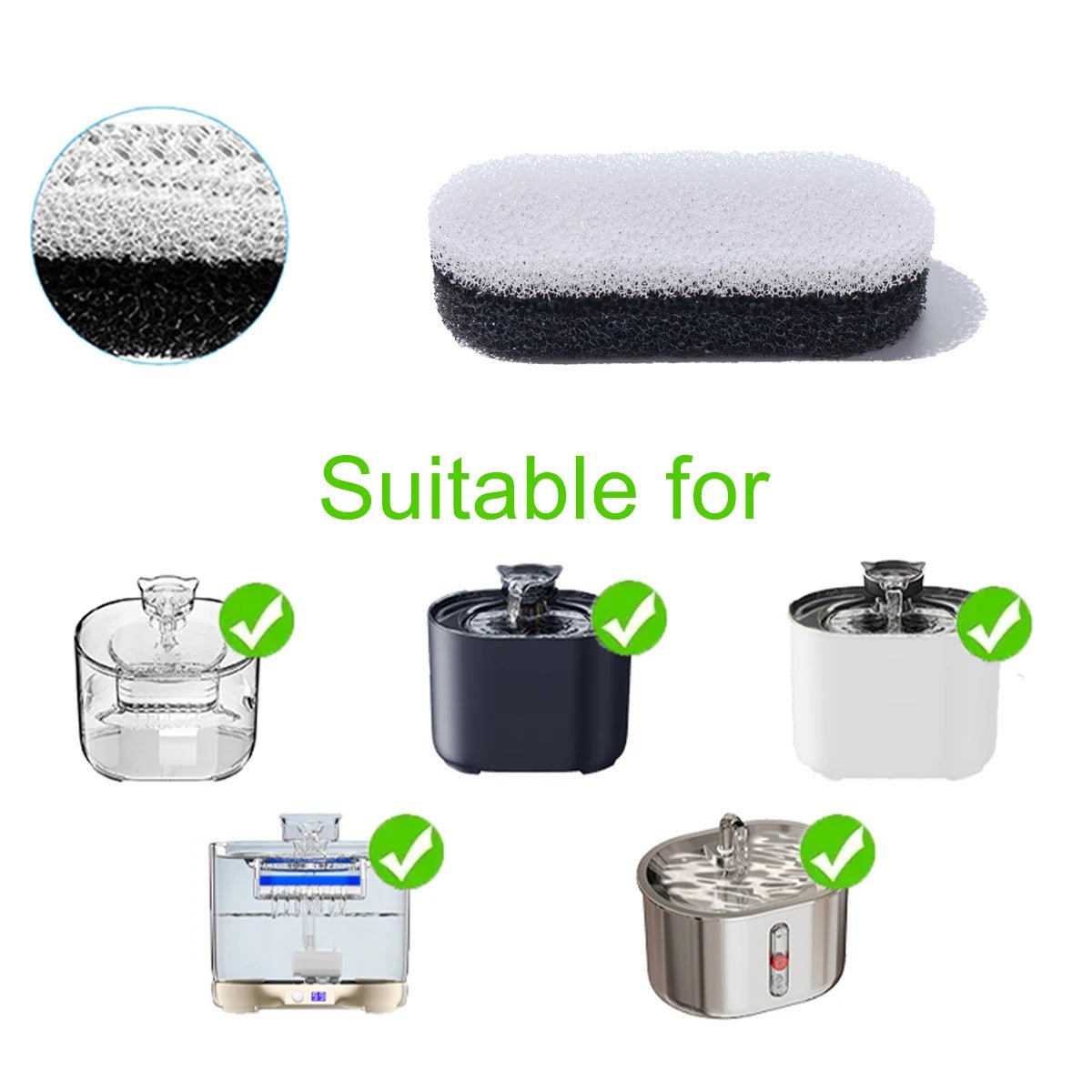 Stop Dirty Water! 12 - Pack Pet Fountain Filters – Fresh, Clean & Safe Drinking Water for sale - High quality | Mufaal.com